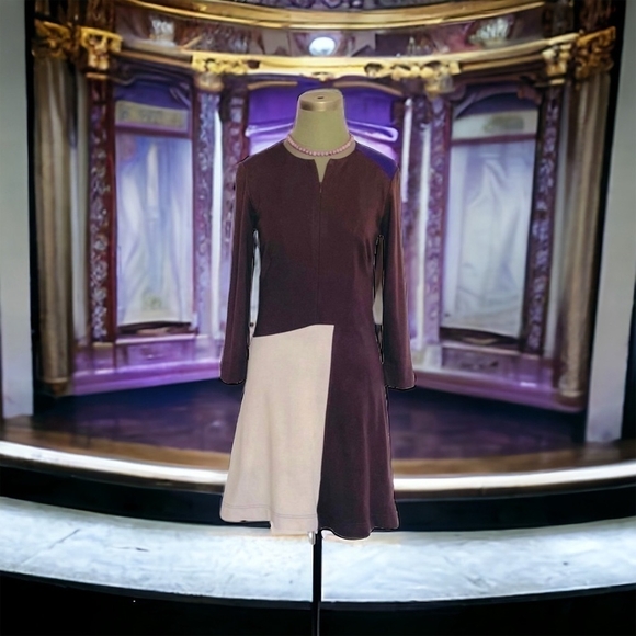 Women’s Dress Italian Designer D’Andrea Donna Zip Front Fit & Flare Midi Dress - Picture 3 of 16